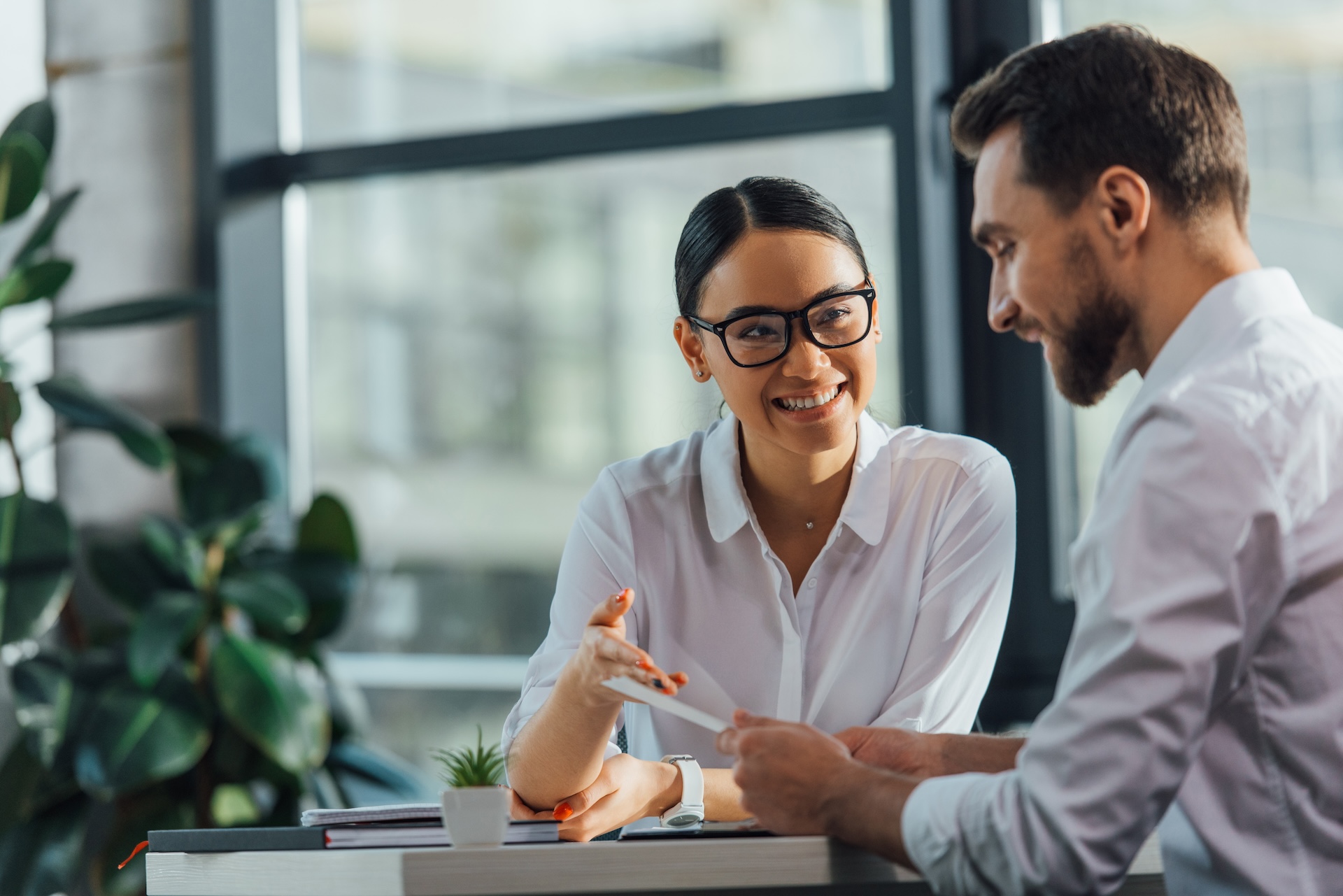 event manager having a meeting with client about an event proposal